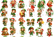 73 Elf Clipart Set, a Decorative Illustration by Pati Charm Studio (Thumbnail 7 of 8)
