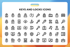Keys And Locks Icons, an Icon by Wencory