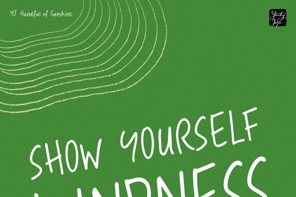 YJ Handful of Sunshine, a Script Font by YENTY JAP CO (Photo 16 of 20)