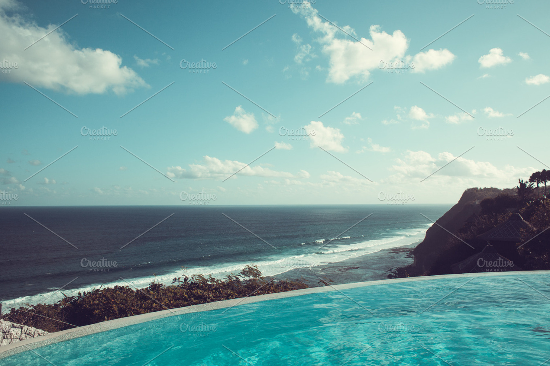 Infinity Pool and ocean
