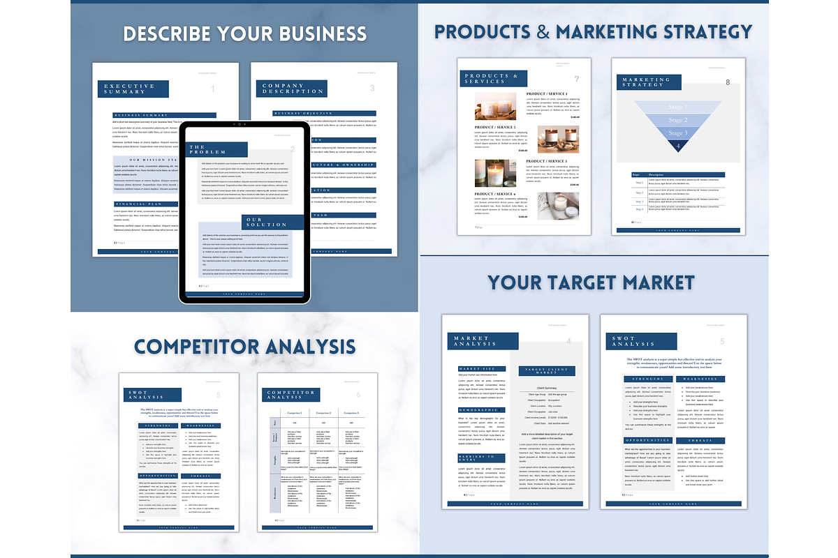 Small Business Plan Template - 17pg, a Marketing Template by Templatables (Photo 3 of 9)