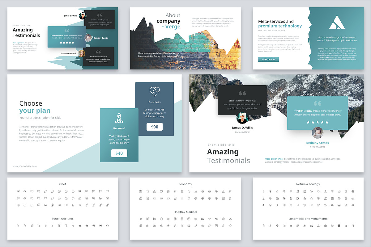 Verge Modern Powerpoint Template, a Presentation Template by Reshapely (Photo 15 of 16)