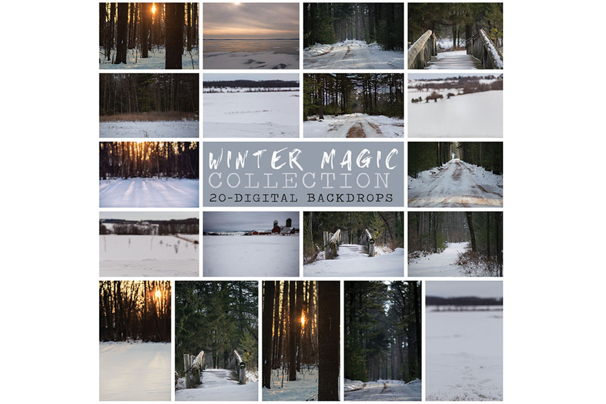 20- Snow Digital Backdrops - Winter, an Object Graphic by DareToDream (Photo 4 of 5)