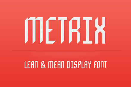 Metrix Display Font