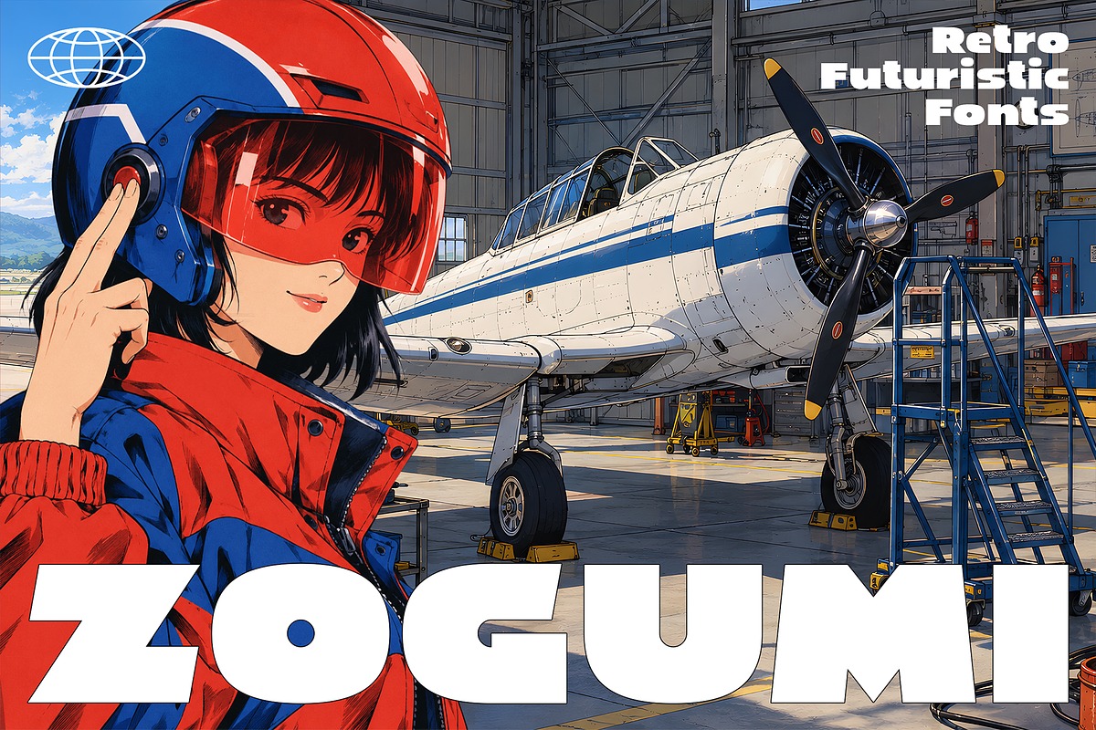 Zogumi - Retro Futuristic Fonts, a Sans Serif Font by Ian Irwanwismoyo (Photo 1 of 8)