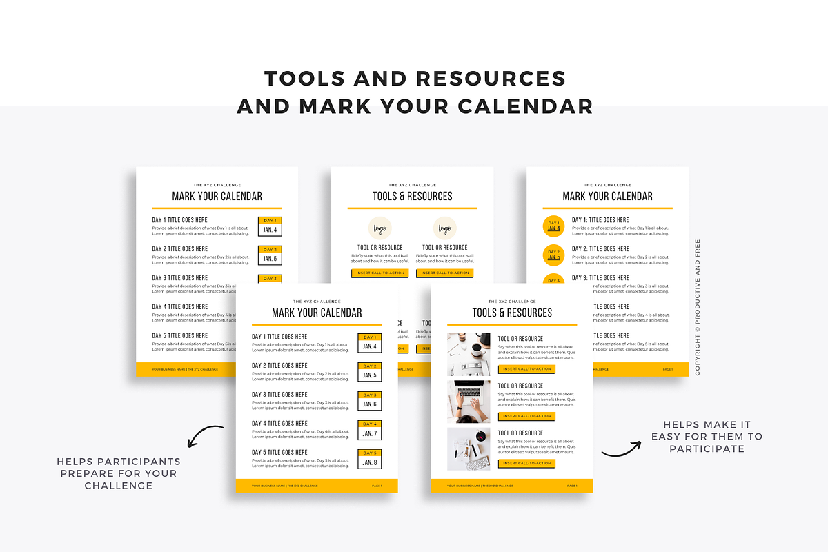 5-Day Lead Magnet Challenge Bundle, a Magazine Template by ProductiveandFree (Photo 7 of 18)