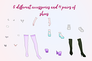 Cute Dress-Up Paper Doll Printable, a Person Illustration by Kaleidokika (Thumbnail 5 of 6)