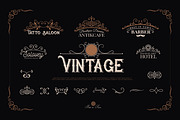 Set of Vintage Calligraphic Elements, a Graphic by Vintage Shop (Thumbnail 1 of 3)