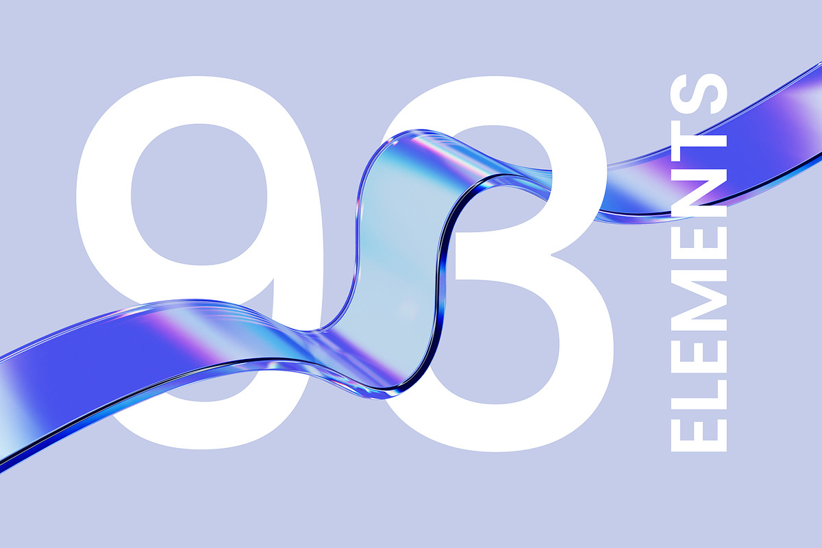 3D Glass Waves - 93 illustrations, an Object Graphic by assetpro.design (Photo 6 of 15)