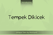 Tempek Dikicek | Display Font Sale, a Font by Nickhard (Thumbnail 1 of 5)