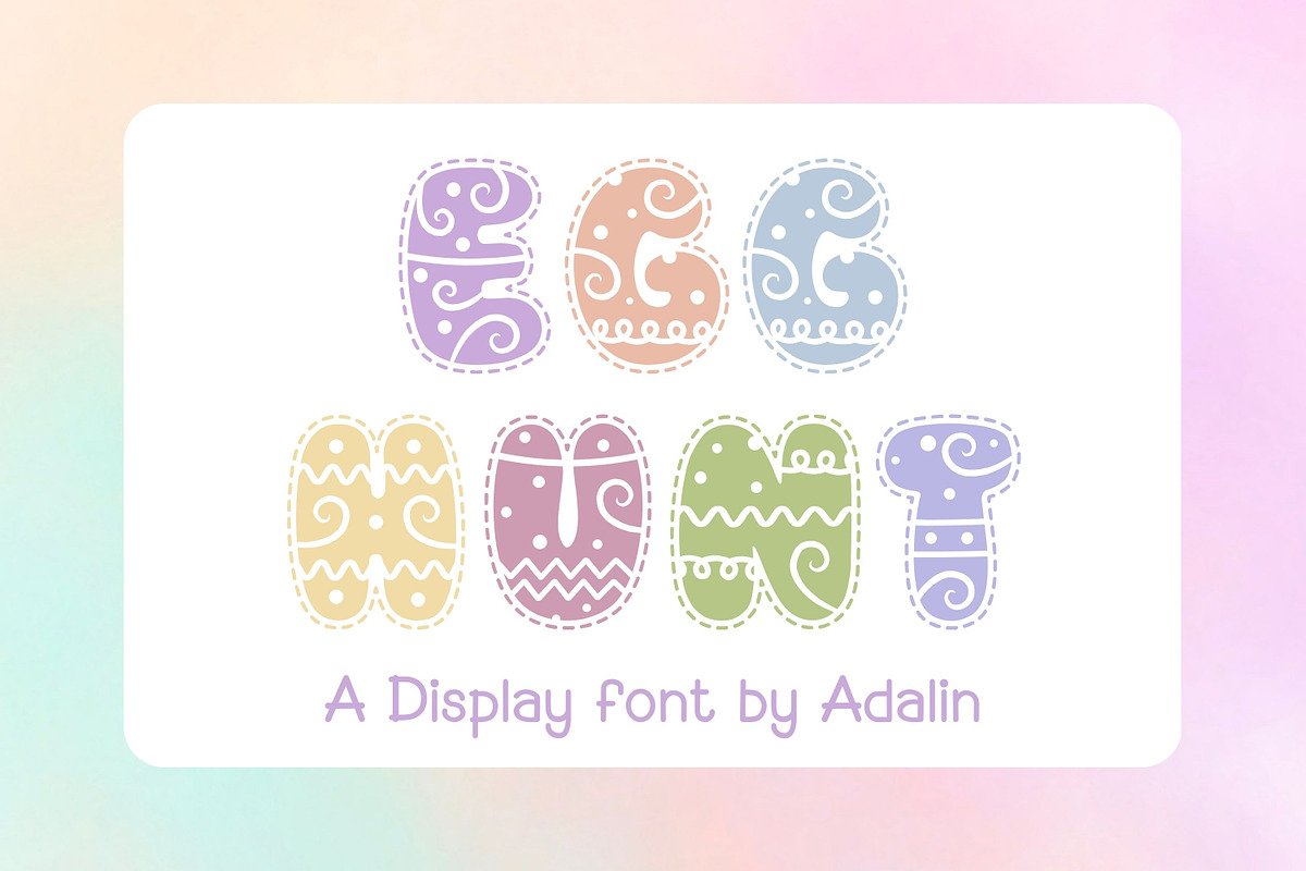 Egg Hunt - Display Font, a Sans Serif Font by Adalin Shop (Photo 1 of 3)