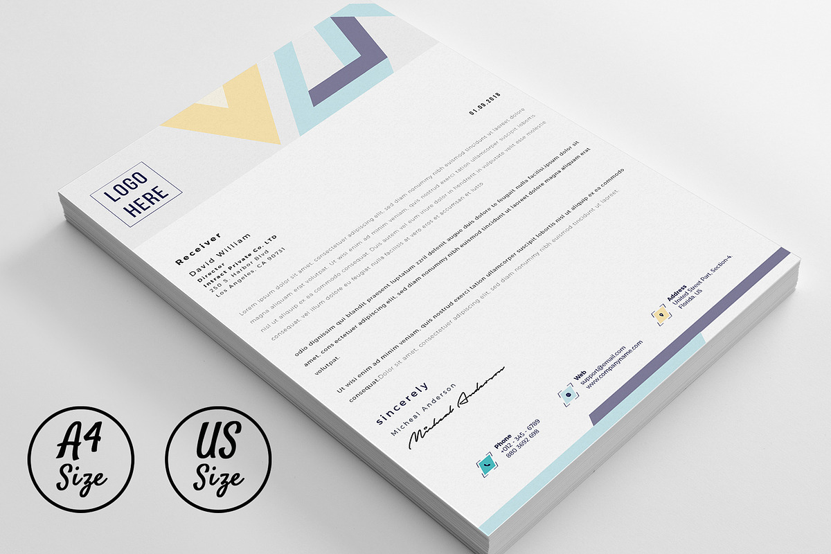 Letterhead Word Google Docs Pages, a Stationery Template by Tbunny (Photo 5 of 6)