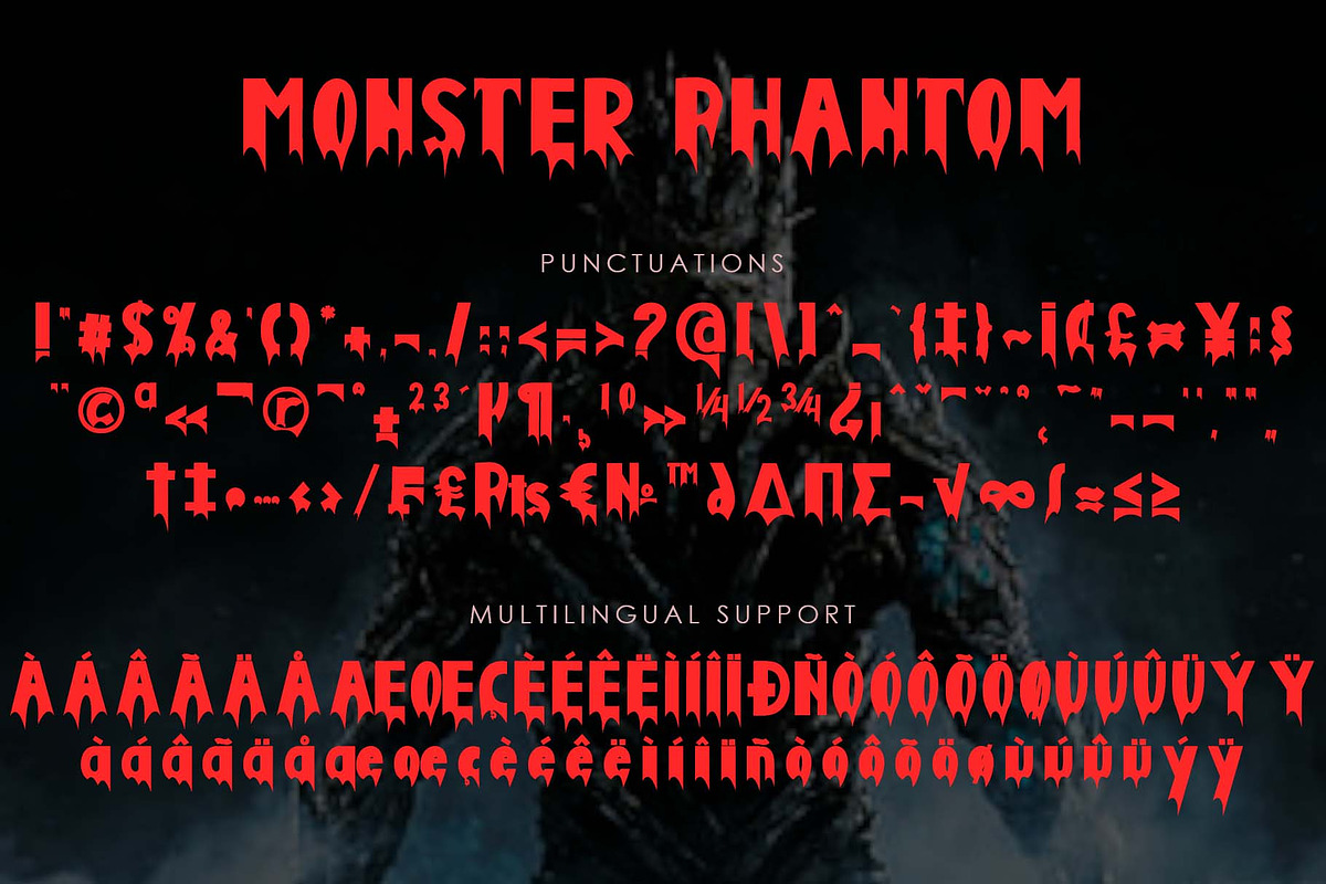 Monster Phantom, a Blackletter Font by Yoga Letter (Photo 6 of 6)