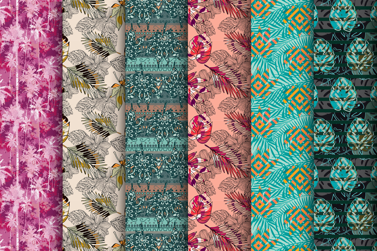 12 trendy tropical pattern., a Pattern Graphic by zeffir (Photo 3 of 3)