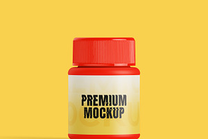 Fully Editable Plastic Jar Mockup