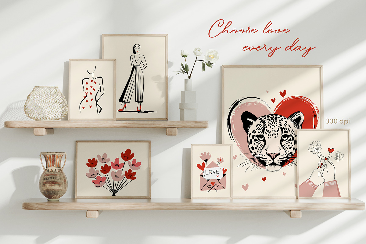 Game of Love romantic posters, a Background Graphic by MixedArt (Photo 5 of 11)