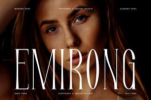 Emirong - Tall Serif Font, a Script Font by Iqsiart Studio