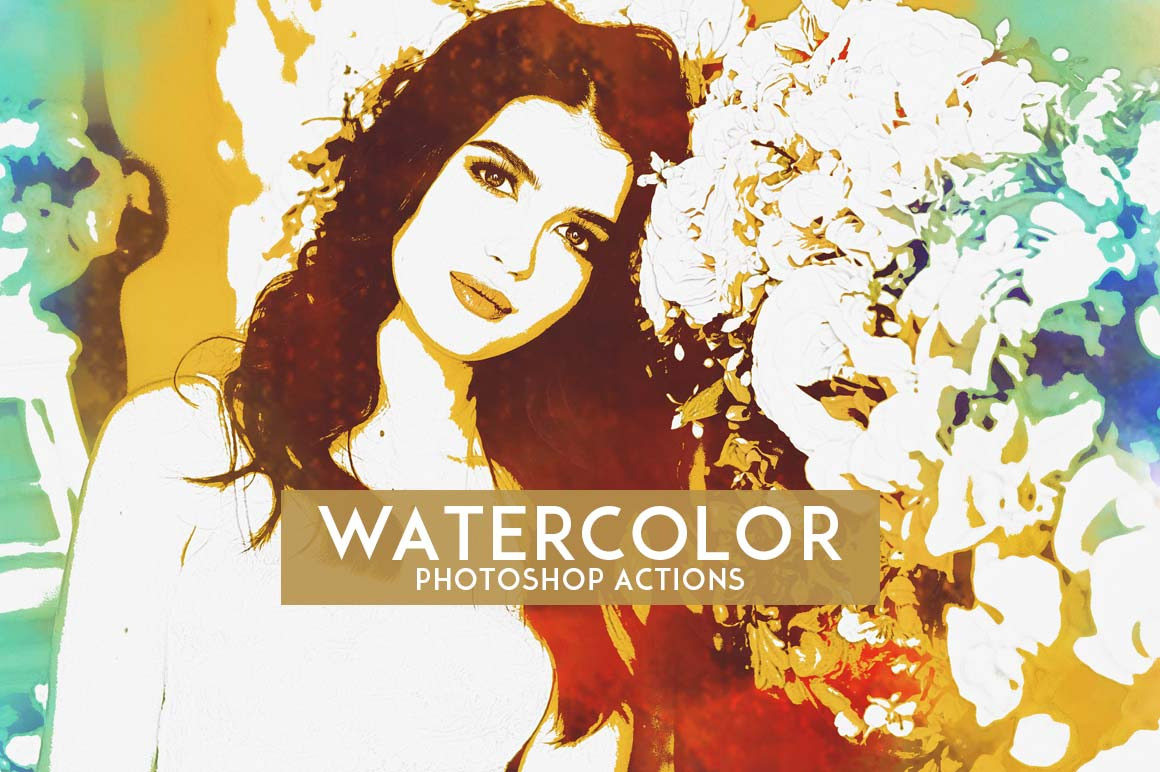 Watercolor Photoshop Actions, an Action Add-On by Creativetacos