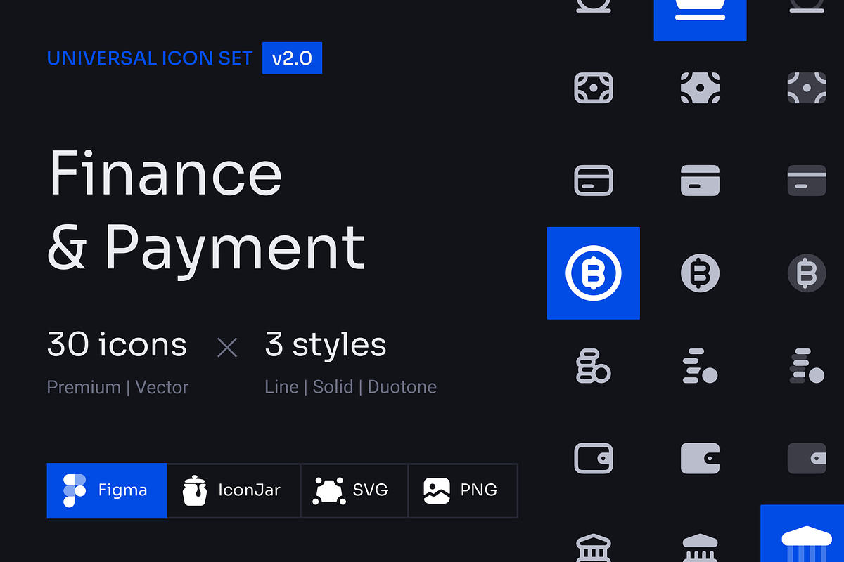 Finance and Payment Icon Set, a Solid Icon by 123done (Photo 1 of 3)