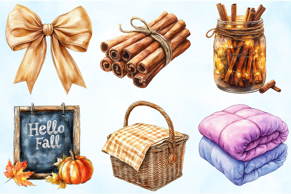 Neutral Rustic Coquette Fall Clipart, an Illustration by Craft Nest (Photo 5 of 5)