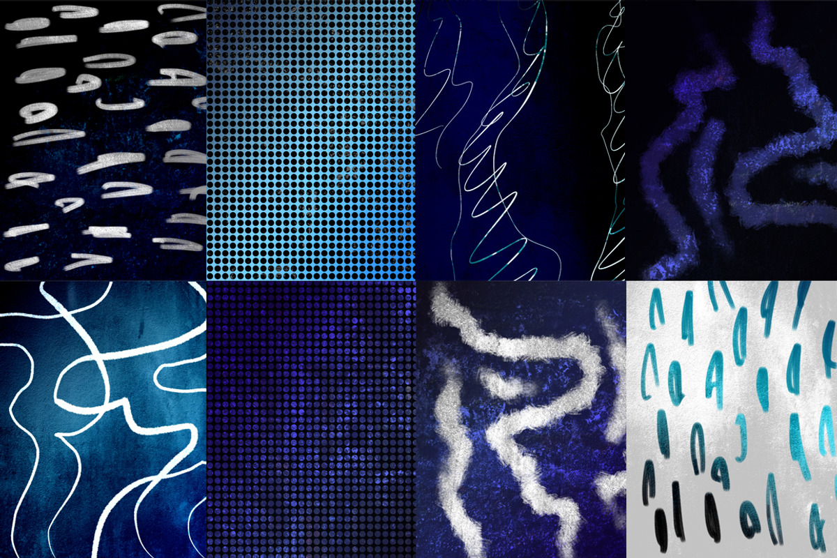 Blue Ocean Pattern Textures, a Pattern Graphic by Designbase (Photo 2 of 5)
