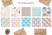 Postcards stamps vector set, a Work Illustration by Iryna Danyliuk (Thumbnail 2 of 4)