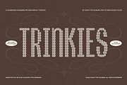 Trinkies, a Sans Serif Font by graphicook (Thumbnail 1 of 10)