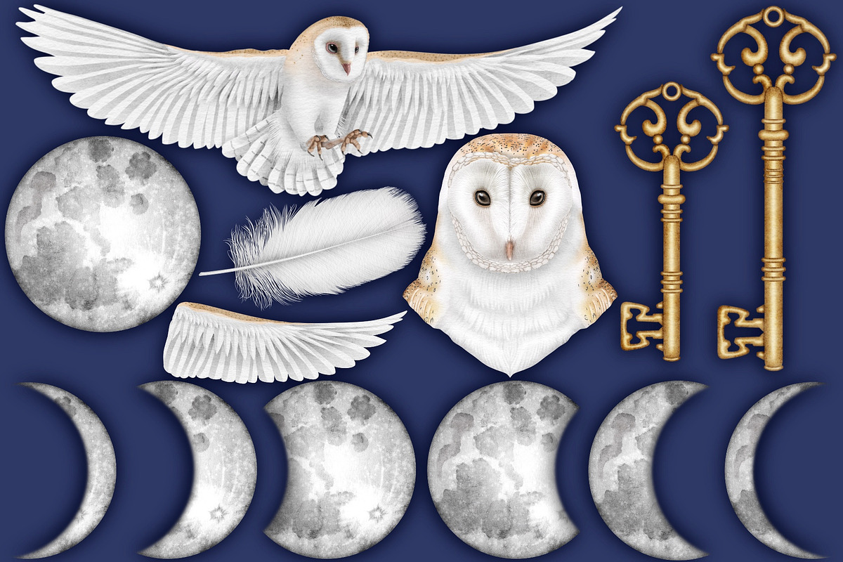 Crystal Magic clip art set., a Seasonal Illustration by Happy Sloth Graphics (Photo 13 of 17)