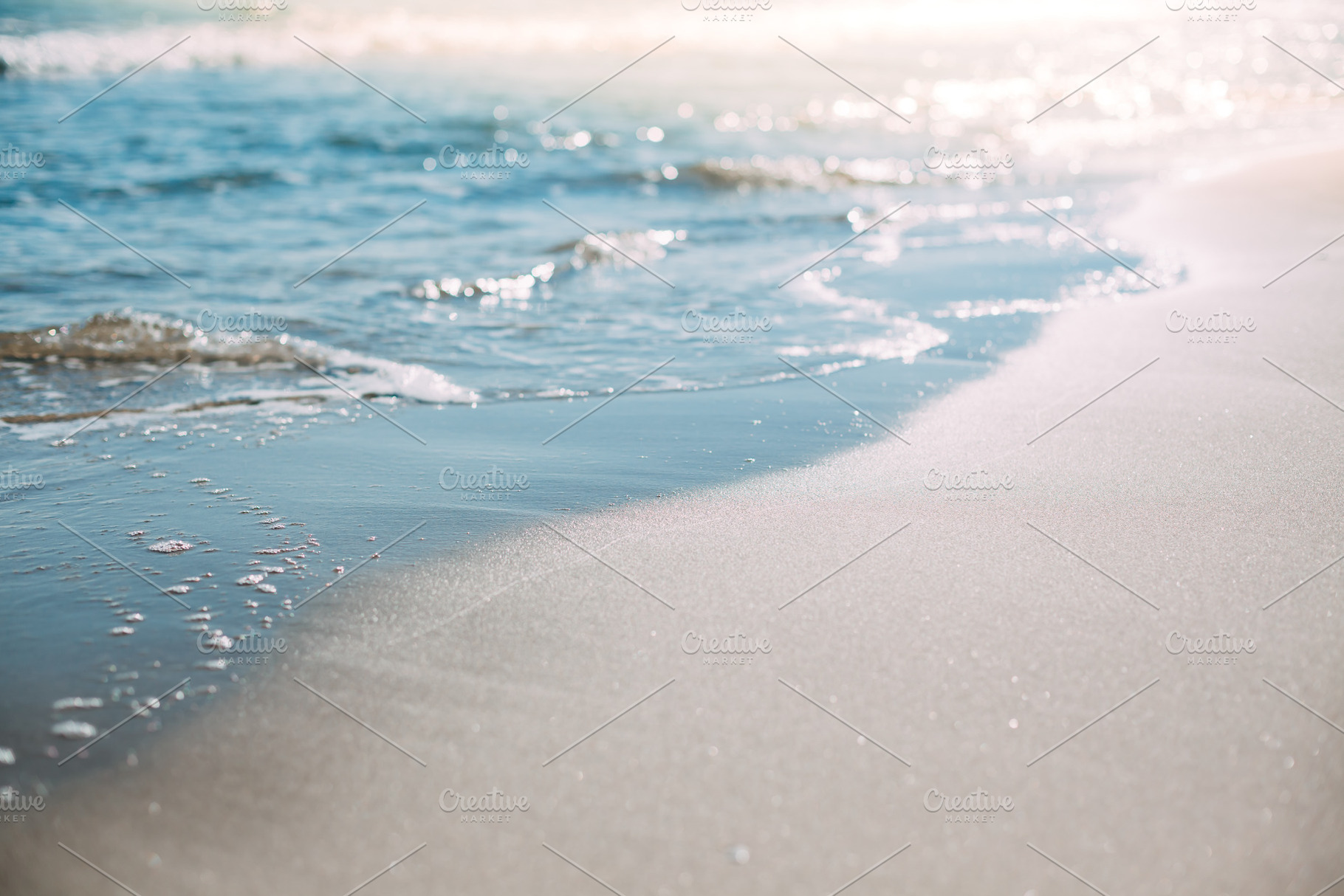 Summer sand beach and seashore waves background, a Nature Photo by Dvoevnore photos
