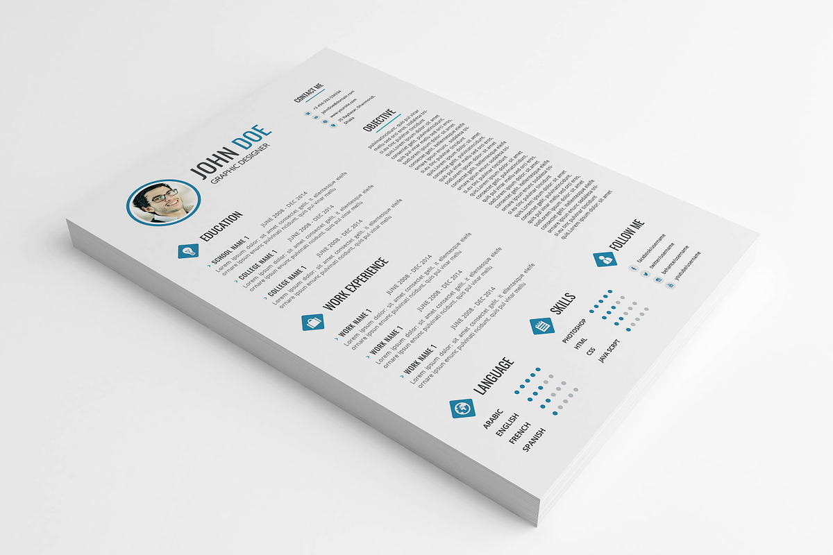 Resume, a Resume Template by Graphicalark (Photo 3 of 5)
