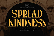 Spread Kindness Crafted Serif, a Serif Font by Letterhend Studio (Thumbnail 1 of 12)