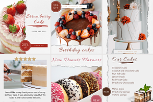 32 CAKE Instagram Canva Templates