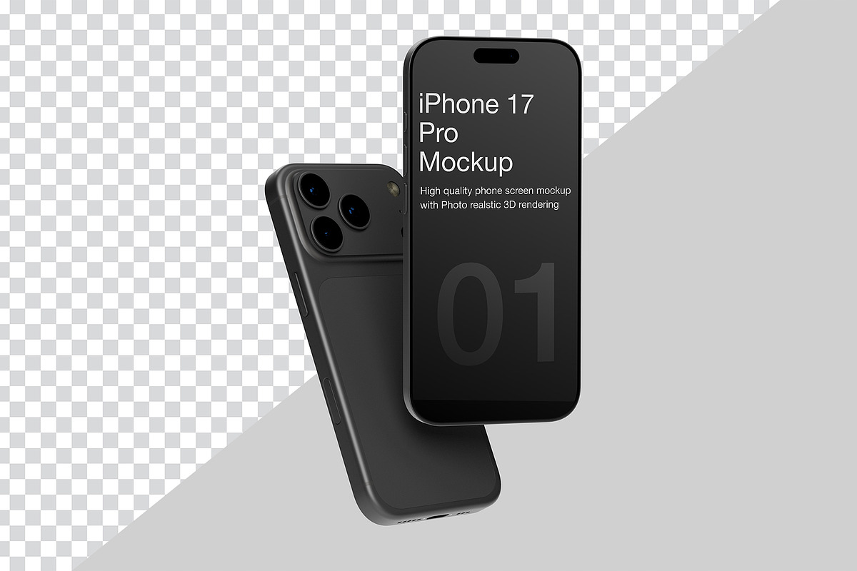 iPhone 17 Pro Max Screen Mockup, an iPhone Mockup by Eka Restu D. Putra (Photo 2 of 14)