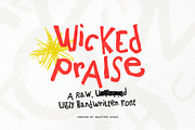 Wicked Praise - Rough Ugly Font, a Handwritten Font by Bale Type (Thumbnail 1 of 9)