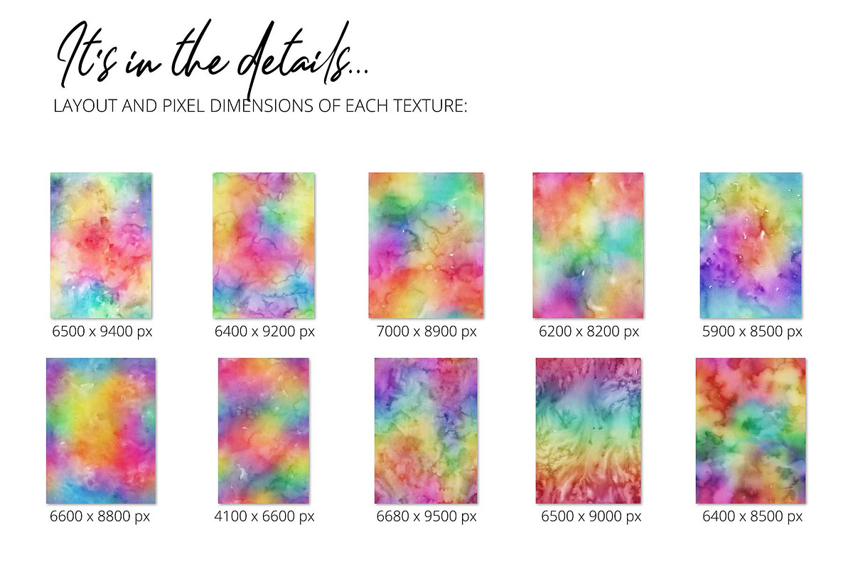 10 Huge Rainbow Watercolors, a Background Graphic by AdenaJ (Photo 12 of 13)