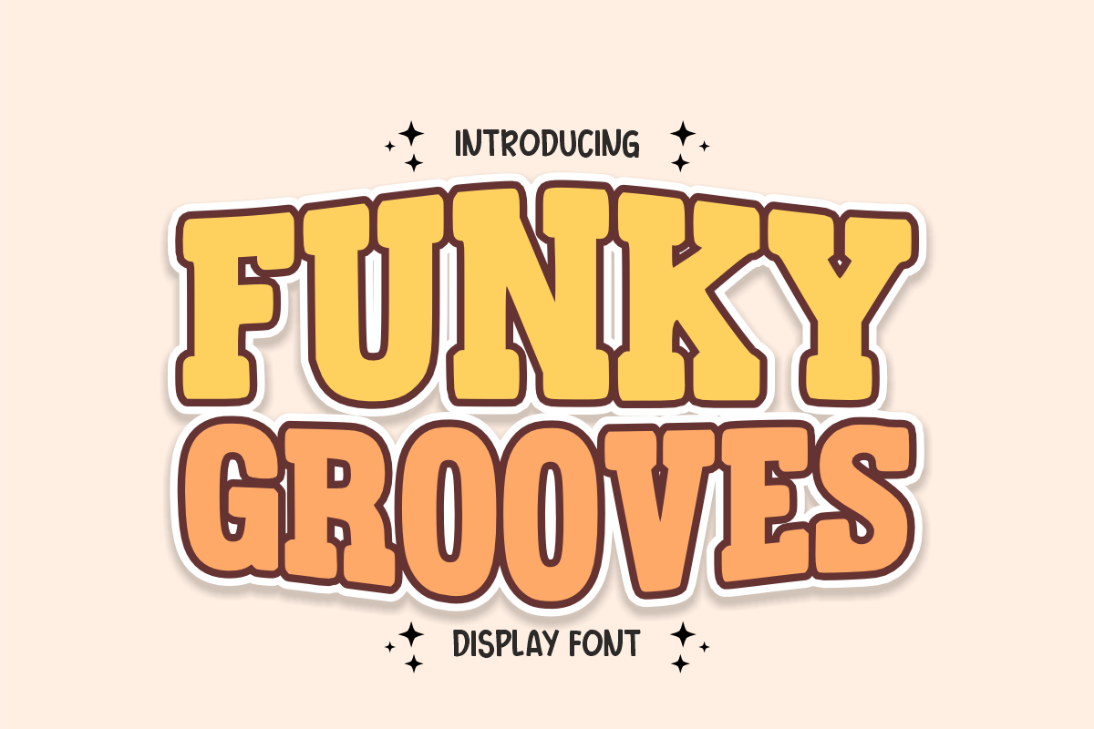 Funky Grooves - Retro Funky Font, a Slab Serif Font by KiddoGlyphs Studio (Photo 1 of 5)