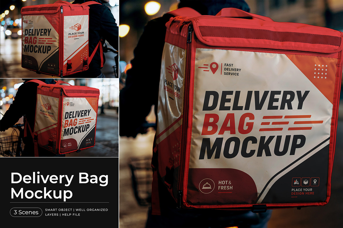 Delivery Bag Mockup, a Packaging Mockup by Pitchlook.Studio (Photo 1 of 4)