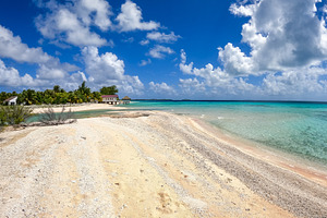 Dream beach in Tikehau, French Polynesia, with turquoise lagoon, a Nature Photo by GoodGoods