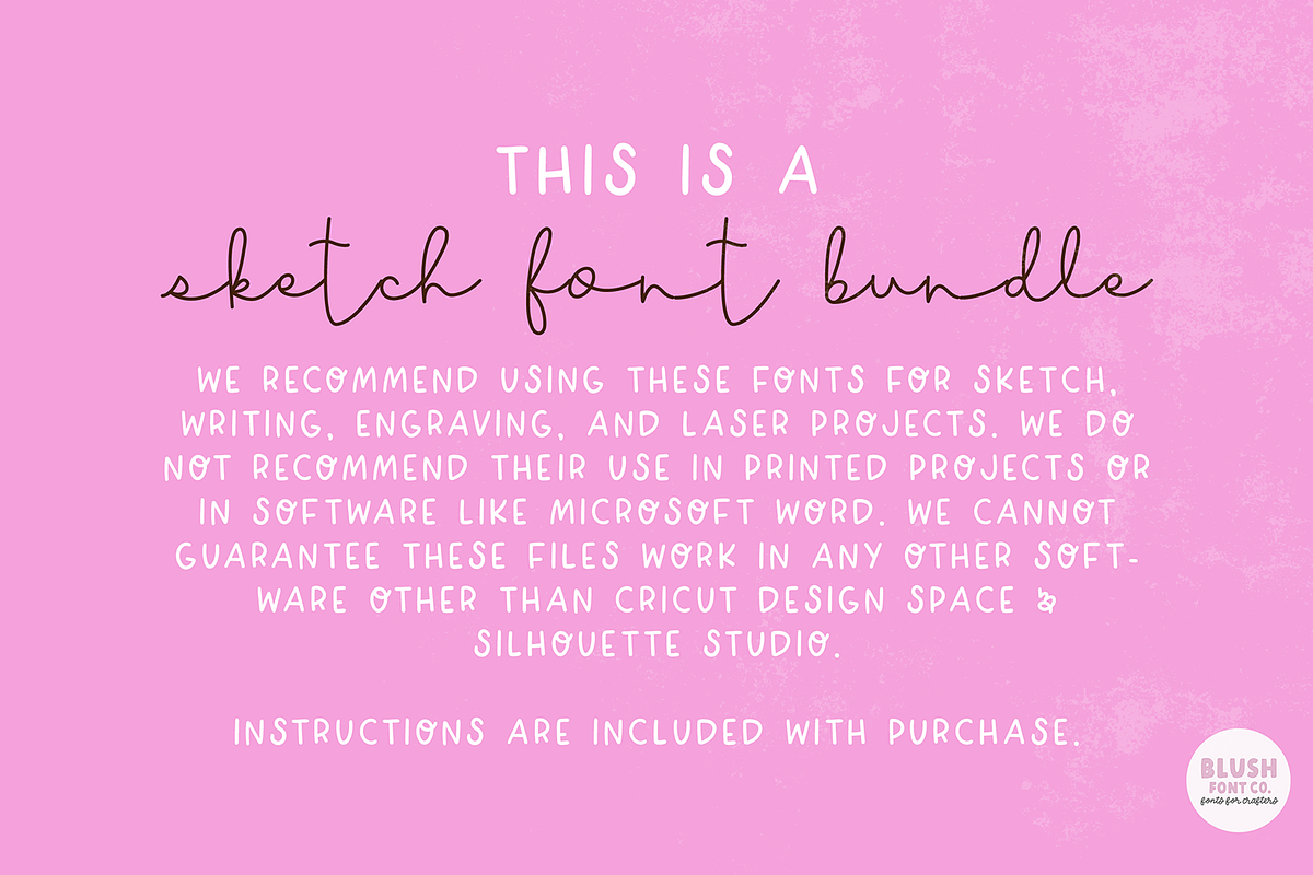 CHARMING SKETCH FONT BUNDLE, a Script Font by Blush Font Co. (Photo 3 of 8)