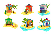 Beach houses set., an Illustration by irina_kutuzova (Thumbnail 4 of 8)