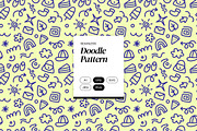 Neon Blue Doodle Pattern, a Pattern Graphic by Neermana (Thumbnail 1 of 5)