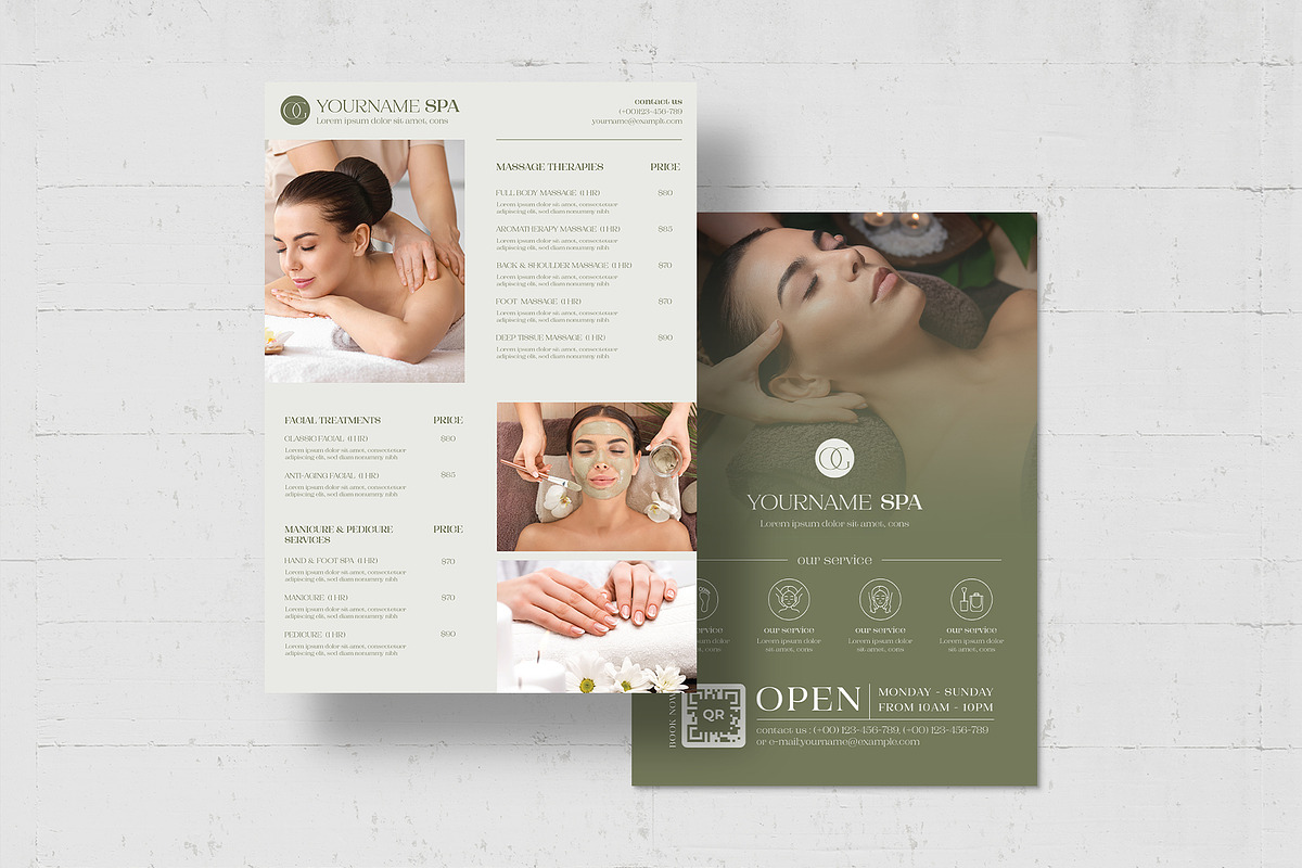 Spa Menu Templates, a Flyer Template by BrandPacks (Photo 5 of 6)