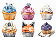 Halloween Scary Cupcake Clipart, an Illustration by Craft Nest (Thumbnail 5 of 6)