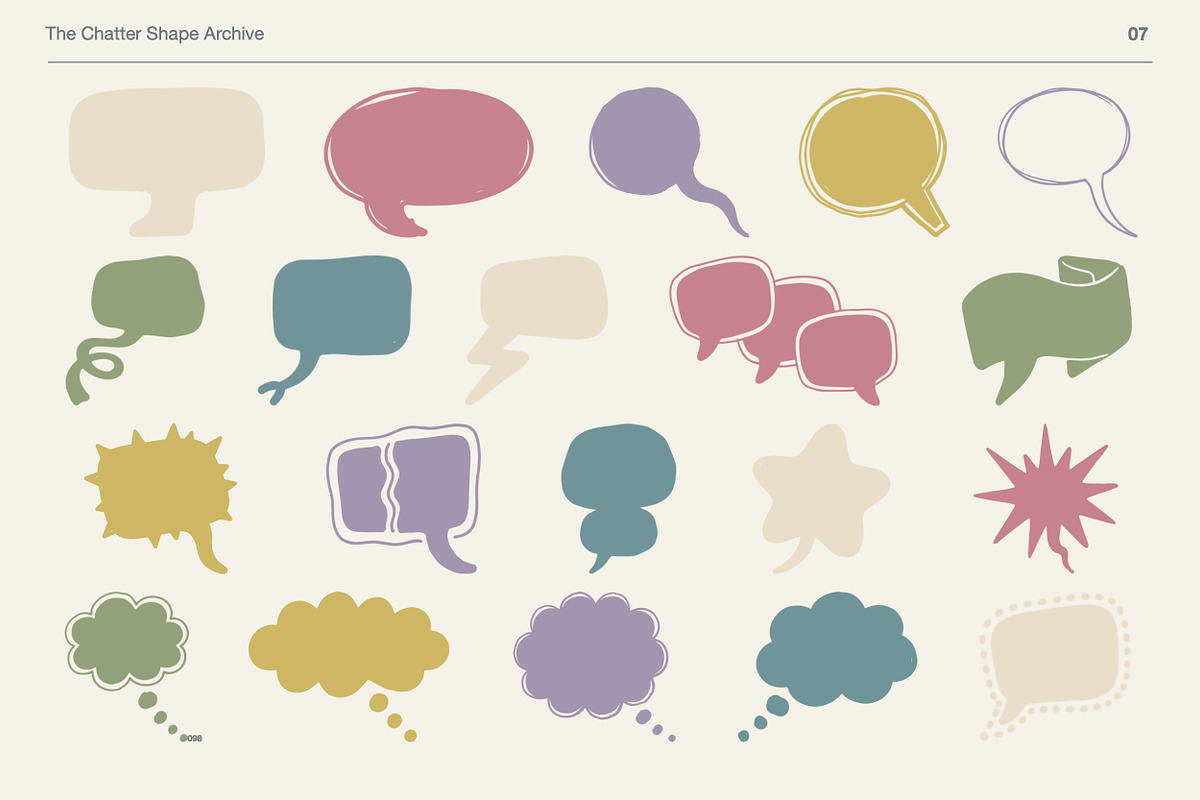 102 Hand-Drawn Bubble Shapes, an Object Illustration by designvectx (Photo 8 of 8)