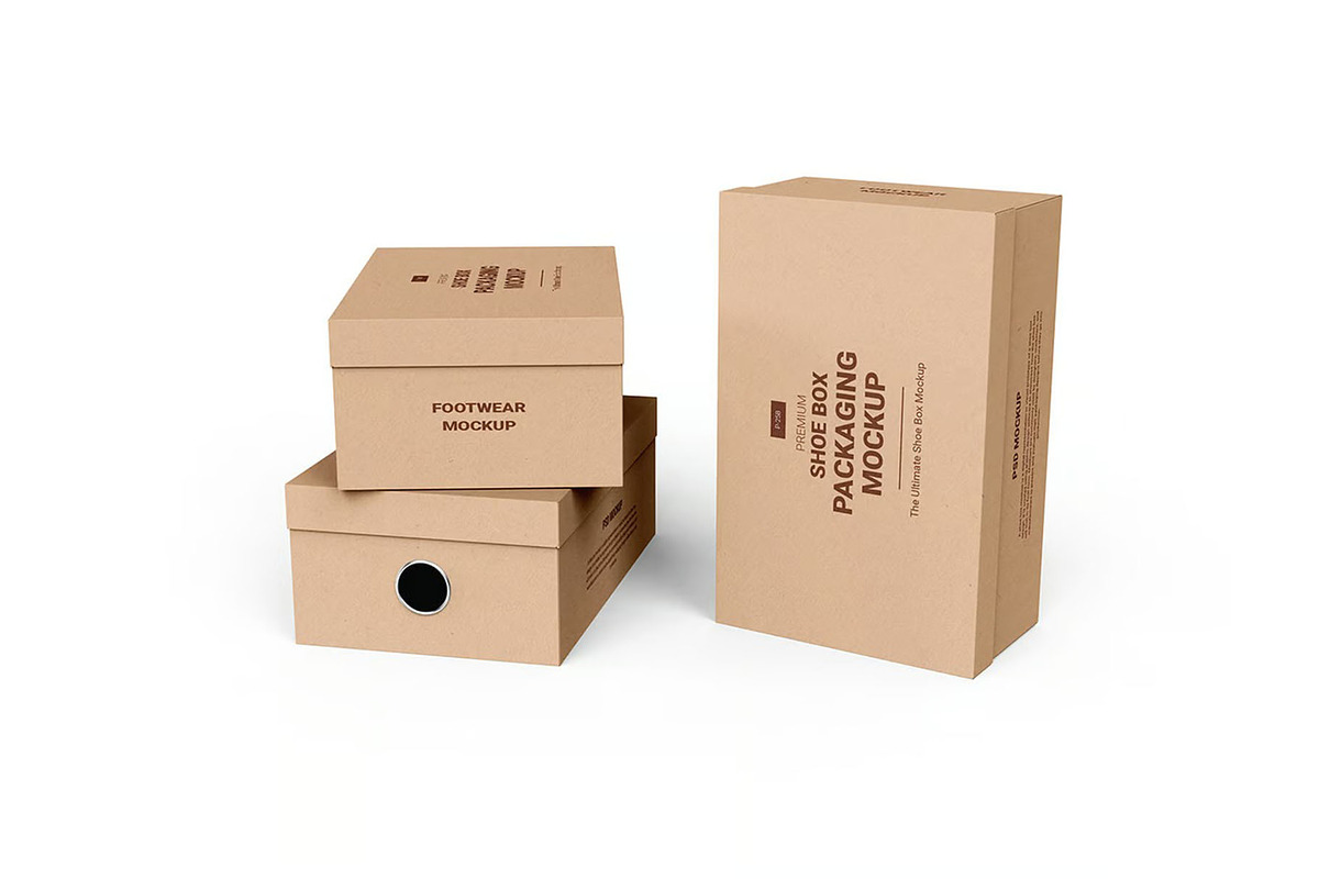 Kraft shoe box mockup, a Packaging Mockup by zphotographystudio (Photo 7 of 11)