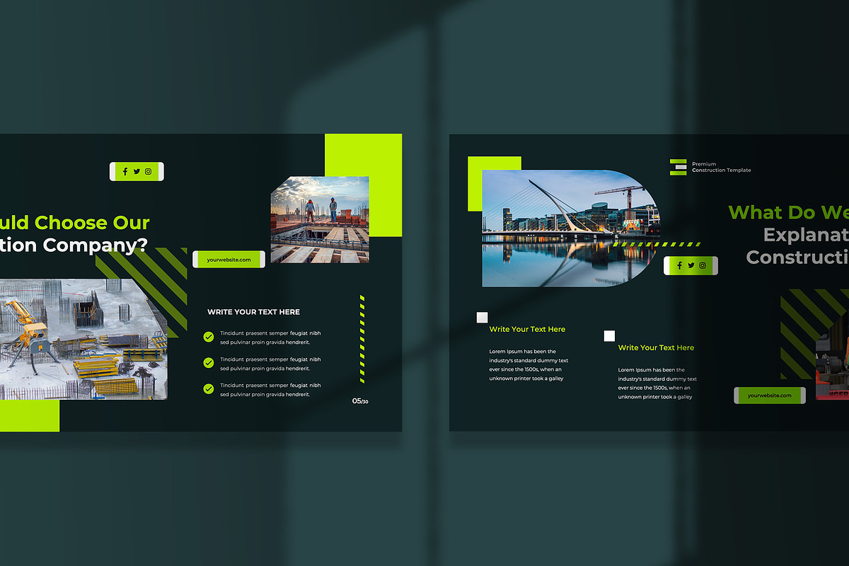 Construction PowerPoint Template, a Presentation Template by Boinah Studio (Photo 3 of 5)