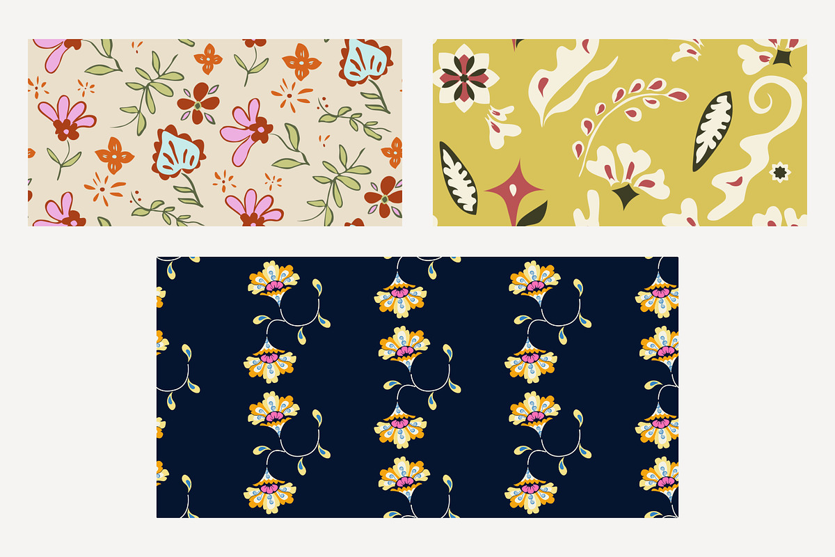 Abstract Floral Patterns, a Pattern Graphic by Trisuphat (Photo 5 of 8)