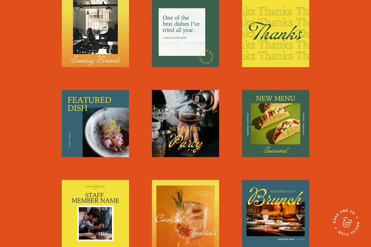 Restaurant Social Media Kit | Canva, a Social Media Template by Rose & Co. (Photo 6 of 7)