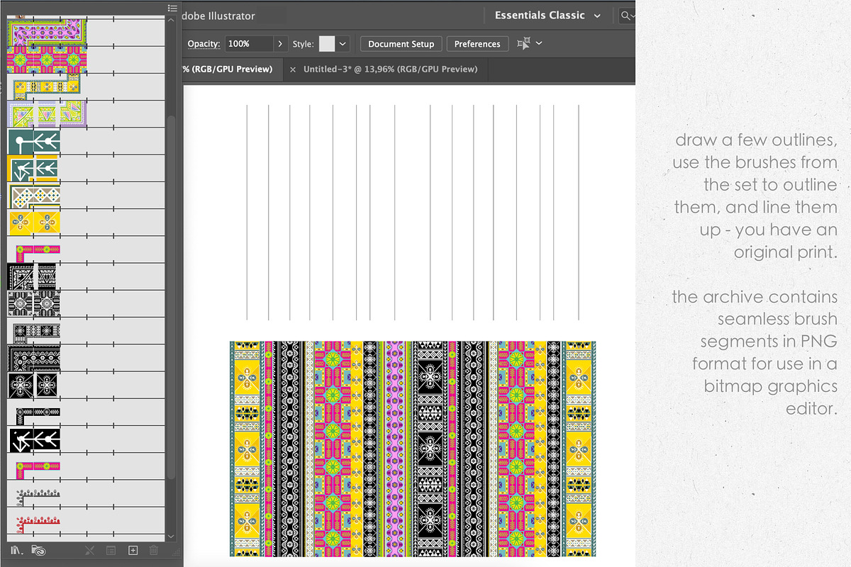 Ribbons. Vector pattern brushes., a Brush Add-On by IrinaCzaran (Photo 5 of 6)