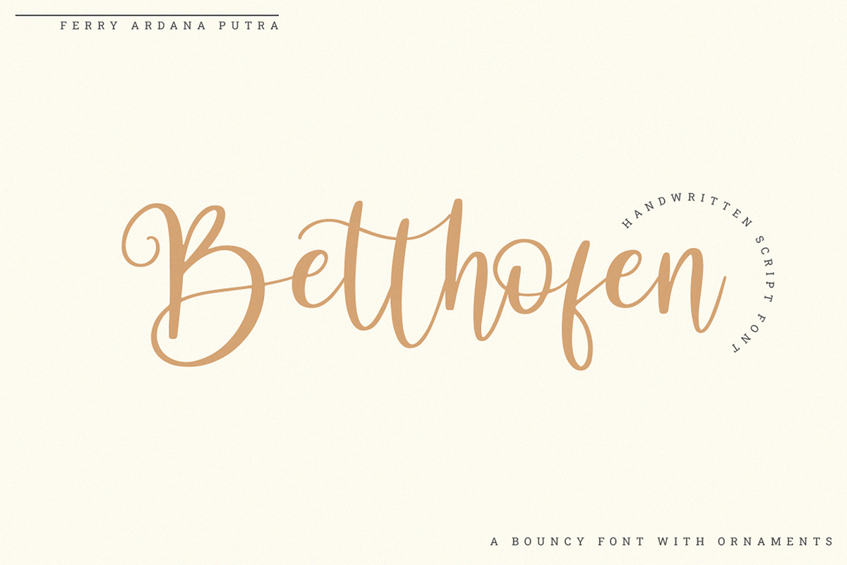 Betthofen | Handwriting Bouncy Font, a Script Font by Ardana Creative (Photo 1 of 12)